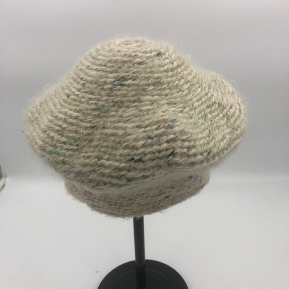 Vintage Handmade Wool Hat (Beige Tweed) - Picture 5 of 7